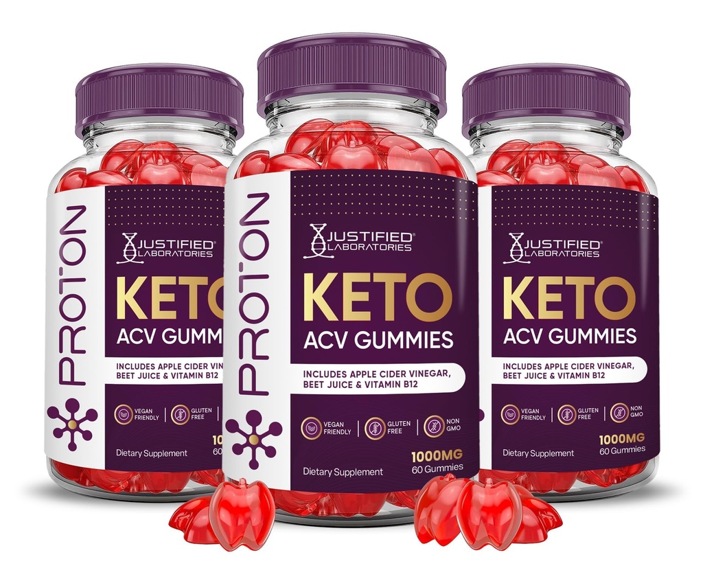 合理实验室(3 Pack Proton Protein Keto ACV Gummys 高级公式 1000MG 质子靴 配有石榴蜂蜜汁粉 B12 Vegan Non GMO 180 Gummys)