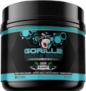 Gorilla Mind 基本氨基酸,用于支持肌肉建设、增强恢复和蛋白质合成,在你工作之前、期间或之后使用,492克(Chery Blackout)
