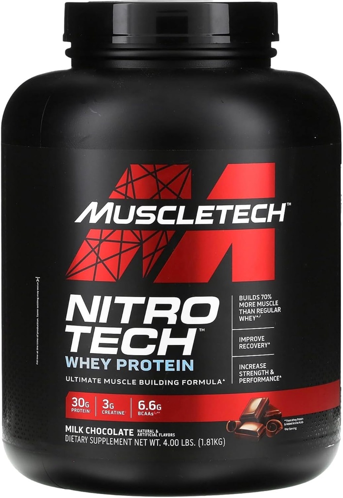 肌肉科技 NitroTech 性能系列 隔离巧克力4lb