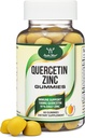 Quercetin Gummys 配有锌(100mg的Quercetin和91%的每日锌) 60 Mango Flavoted Chewable Imune 支持成人和孩子(非GMO和Gluten Free) 由双木制作