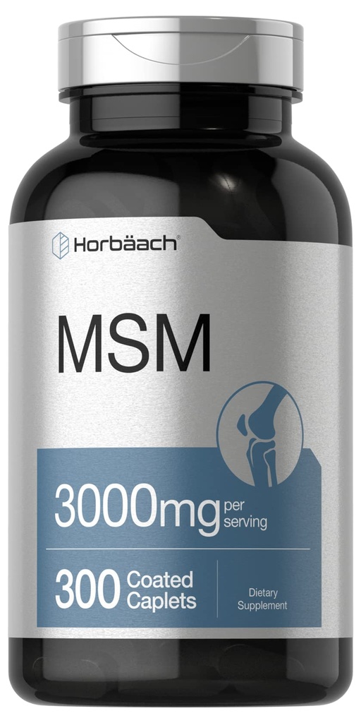 Horbäach MSM 补充 + 3000mg + 300 加合卡片 → 甲基磺酰甲烷 配有钙 → Vegetarian, Non-GMO, Gluten Free