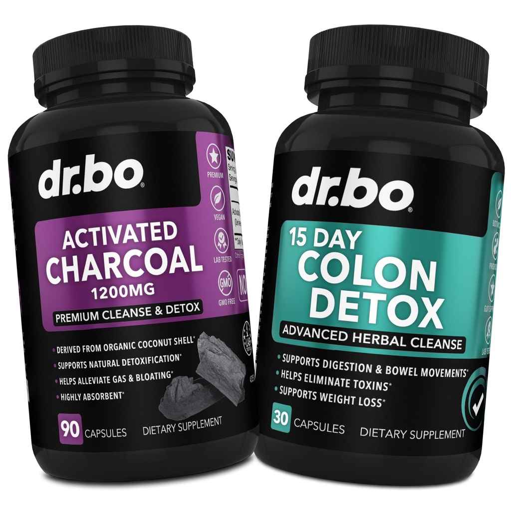 激活的碳化物 & Colon Cleanser Detox - 有机椰炭药 & Colon Cleanse for Stomach Gas Bloat & Regularity - Bowel Movement supplies for Stomach Bloating, Gut Support (英语).