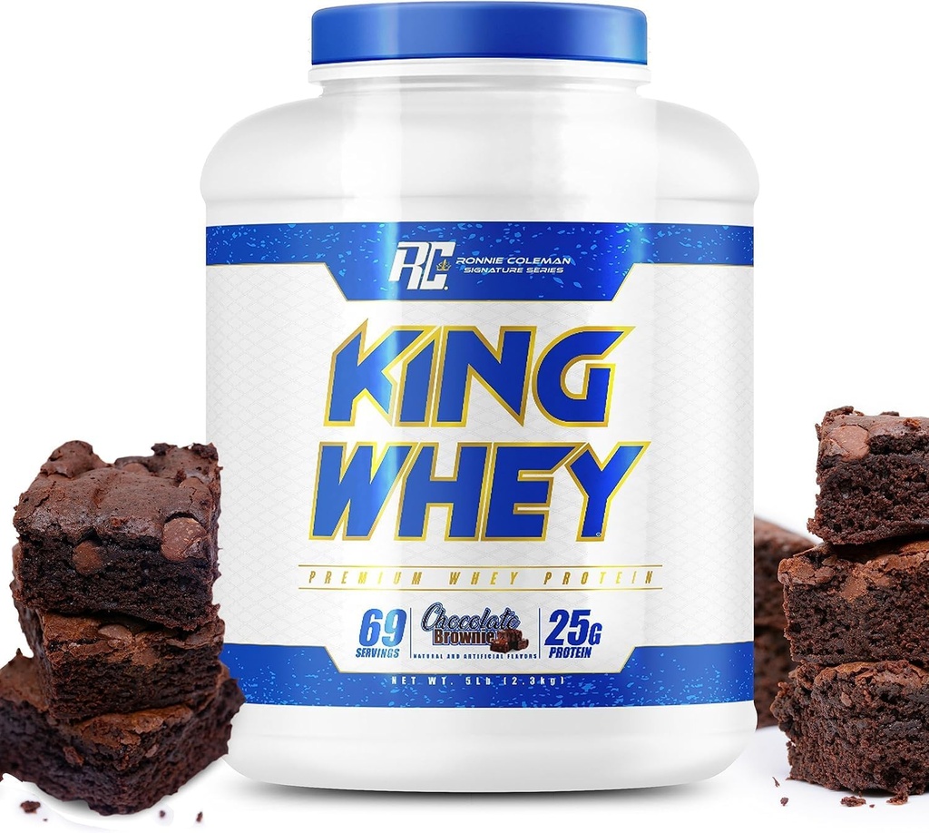 Ronnie Coleman 签名系列 King Mass XL 蛋白质粉,重量和肌肉增益,60g 蛋白质,180g 碳水化合物,1000+ Calories Per service, Creatine and Glutamine (20lb, 暗巧克力)