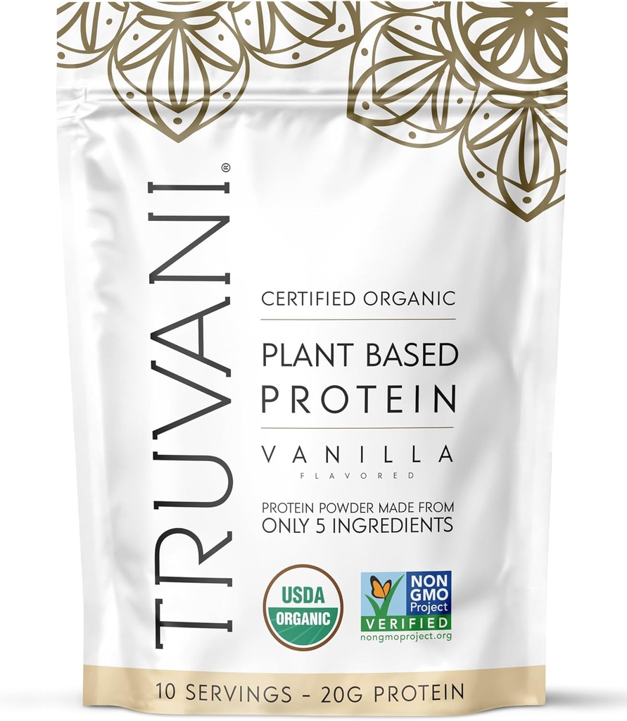 Truvani Vegan Pea 蛋白质粉 香草 20g 有机植物基蛋白 10 services → Keto → Gluten & Dairy Free → Low Carb → 没有添加糖