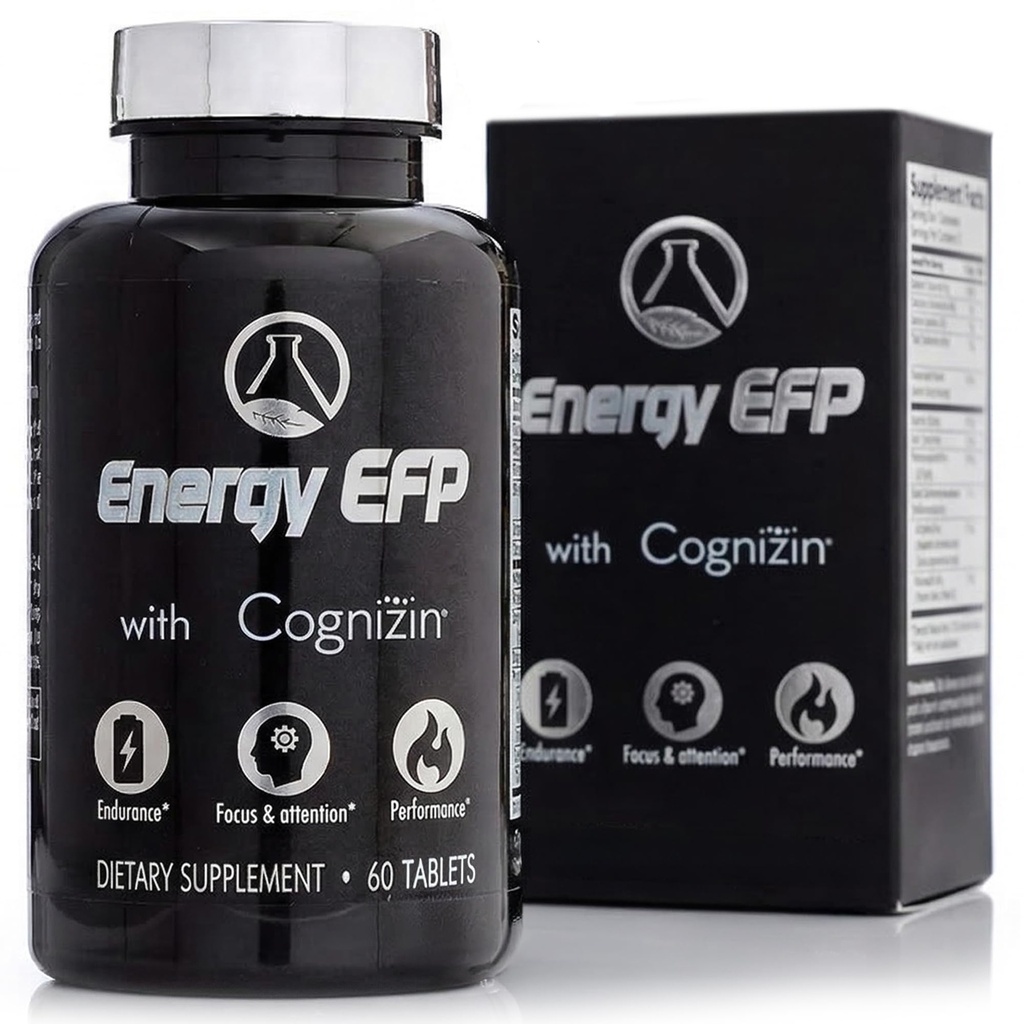 能源EFP脑促进器 -- -- 60Ct Notropic Energy Assupports for Focus & Stamina with Citicoline, Vitamin B, Ashwagandha, L-Theanine, Ginseng