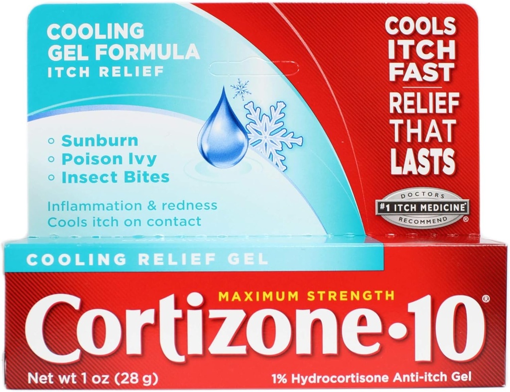 Cortizone-10 冷却救济 抗Itch Gel 1 oz (Pack of 9)