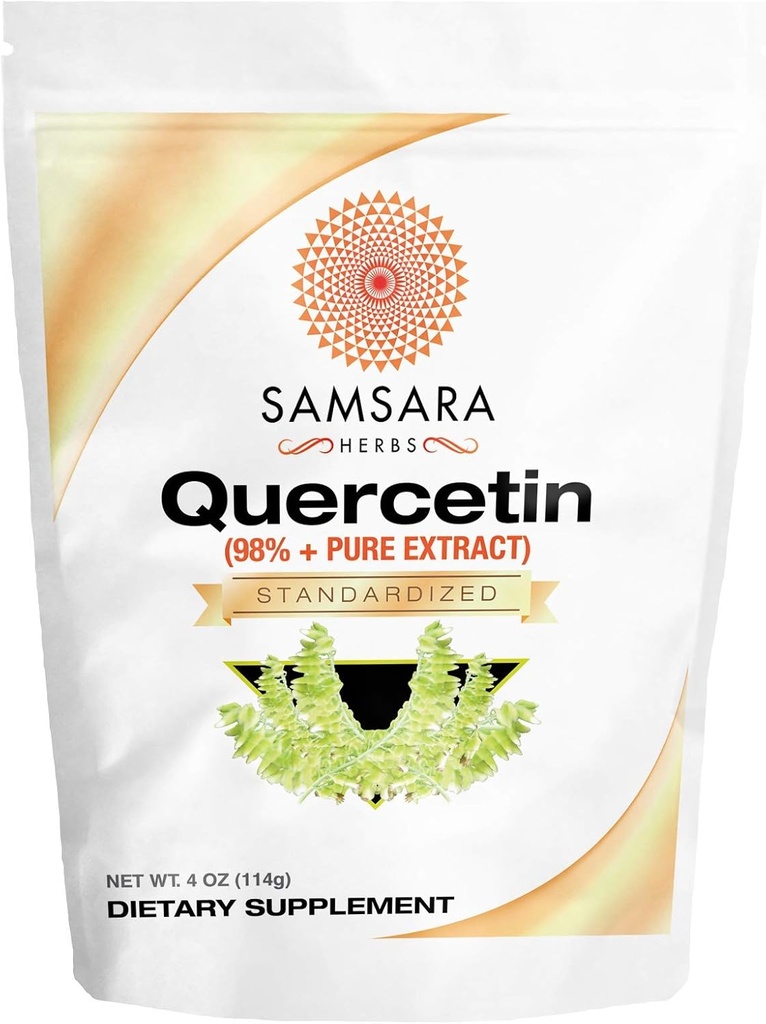 Samsara Herbs Quercetin 98%+ 纯抽取粉末( 4oz/ 114g) - 等於 228 x 500 mg 卡普尔
