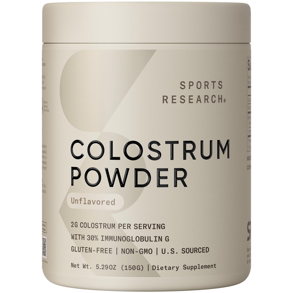 体育研究 • Bovine Colostrum Powder – 易于混合,单一成份超级食品 – 豁免支持 & Gut Health w/IgG 抗体 - 美国源头 – 非GMO – Gluten Free - 75 services (未味)
