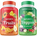 超级食品MD水果和蔬菜补充品-全食品天然超级食品-与Aloe Vera-Soy Free-90 Count (Pack of 2).