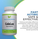 ColoLax Gentle 成人便秘救济 -- -- 工具软化器和Colon Clease with Psyllium Husk -- -- 支持规范性、气和气的救济和文摘支助 -- -- 60 Capsules