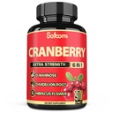 Satoomi 6in1 Cranberry Pills for Women - 3-Month 供货 - 6 草药原料 提取 - 90 蔬菜卡普尔