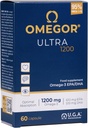 OMEGOR Omega 3 鱼油 1200mg Ultra - 610mg EPA 和 510 DHA Omega3 IFOS 认证 - 生物利用率高,无余酸(60个盖)