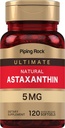 Pipping Rock Astaxanthin Supplement 5mg 120 Softgel Capsules 出自 Plumatococcus Pluvialis Algae 提取器 XN-GMO, Gluten Free