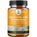 纯素素与布洛梅兰补充剂 免疫援助-高素素素 Quercetin 500mg Capsules 配布洛梅兰 用于免疫支持和呼吸-营养呼吸补充剂-90Ct