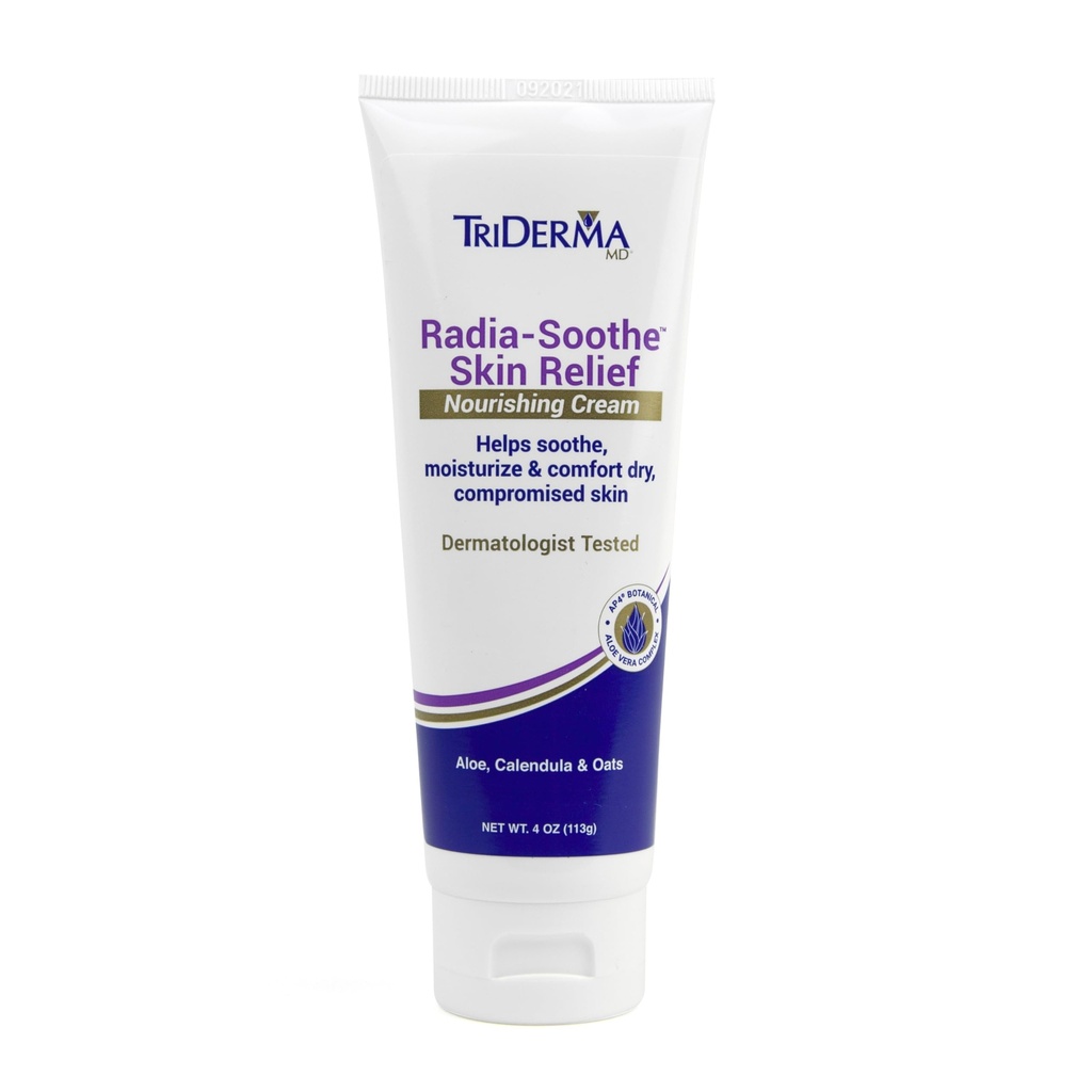 TriDerma Radia-Suothe Skin Relief Radio Cream, FSA 符合资格的帮助恢复辐射燃烧、放射性脑炎和其他皮肤损伤副作用,辐射治疗,Fragrance Free,4 oz管