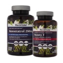 ResVitale Beauty 3 - 用Collagen, Keratin & Elastin进行皮肤护理补充 - 90 capsules & Resveratrol 250 mg - Resveratrol 男女补充 - 120 Veggie Capsules