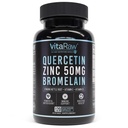 与Bromelain 500mg Capsules、支持免疫反应、联合安慰、和整体健康-维生素C、锌50mg、和维生素D35000 IU-豁免健康药丸