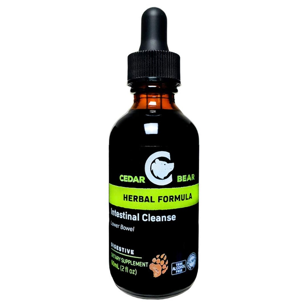 Cedar Bear Intestinal 清理液态草药补充剂 温和消化系统的环境 允许Flourish 2 Fl Oz