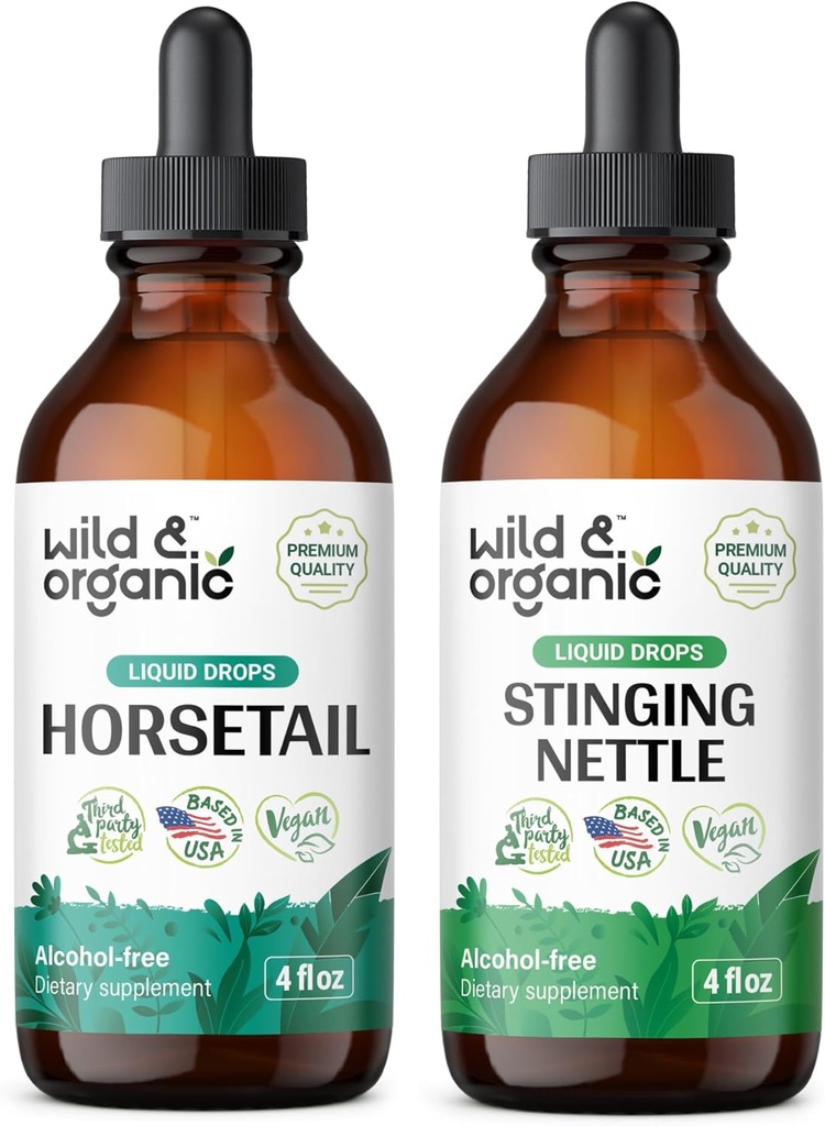 野生和有机马尾叮当 4 fl oz & Sting Nettle 根叮当 4 fl oz