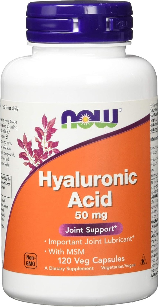 现在食品 -- -- 含MSM50毫克的Hyaluronic酸。