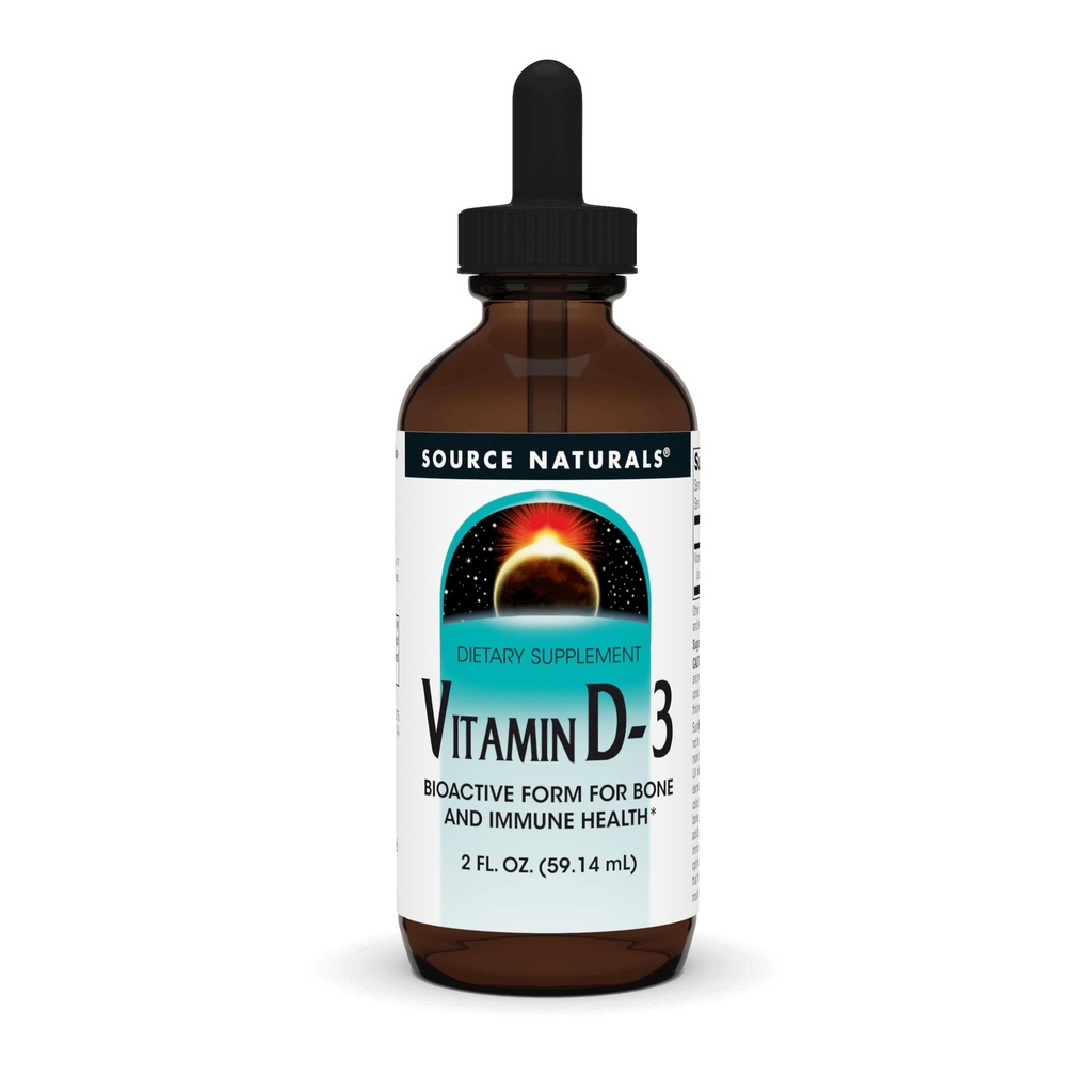 资料来源:天然维生素D-3液滴 2000iu支持骨质和免疫健康* - 2 Fluid oz