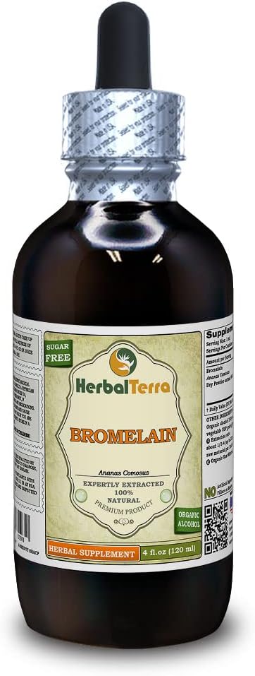 Bromelain (Ananas Comosus) 丁香,干粉液提取物(Brand name:Herbalterra, Proudly in USA) 4 fl.oz (120毫升) ried  (120毫升)