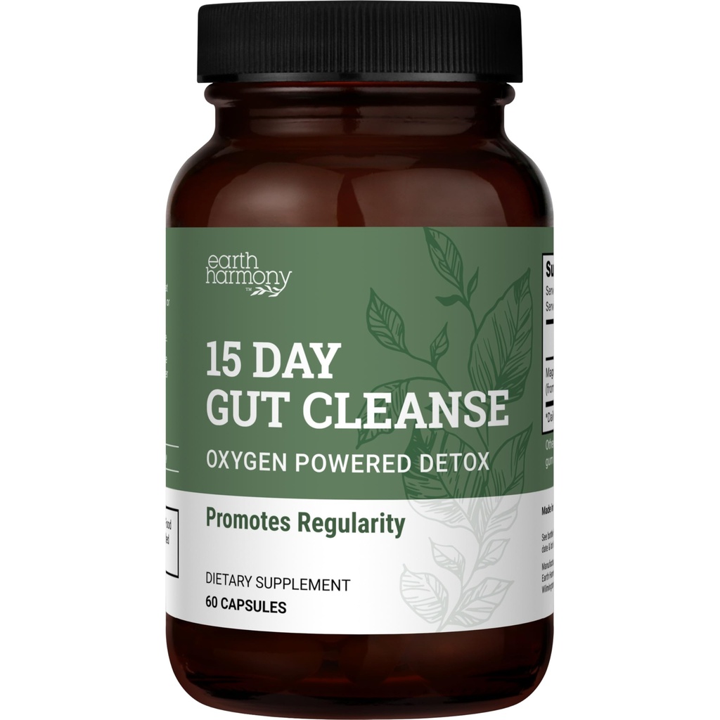 15日 Gut Cleanse Detox for Men and Men - Vegan,非GMO Informes for Waist 损失和便秘救济公司,以15日清洁Get 支持而不Cramping, As Seven On TikTok (60 Capsules)