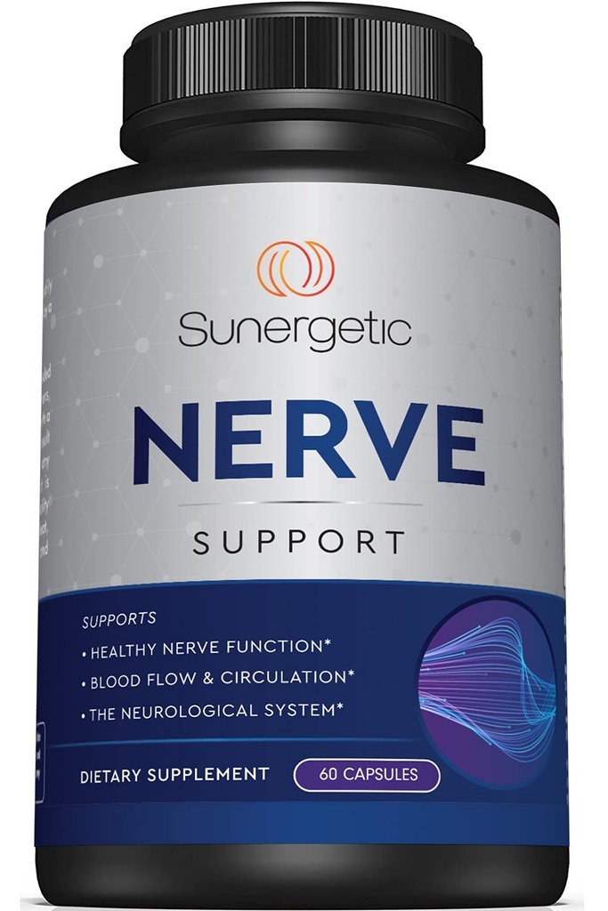 Premium Nerve 支持补充 — Alpha Lipoic Acid(ALA) 600 mg, Acetyl-L-Carnitine(ALC) & Benfotiamine — 健康循环、脚、手和脚的Nerve支持公式 — 60 Capsules