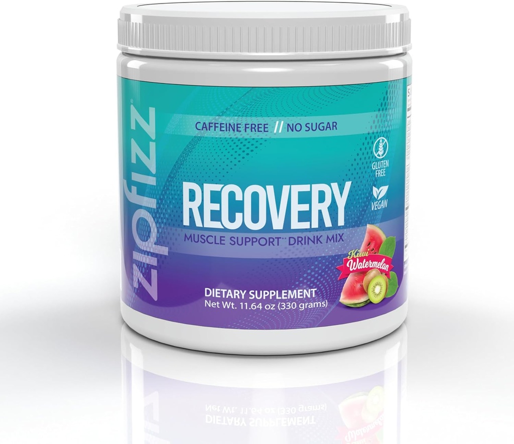 Zipfizz Muscle Recovery drink Mix:提高维生素、矿物和氨基酸的性能,用于快速的肌肉修复和恢复 -- -- 包括L-Glutamine、Tart Cherry提取物、L-Carnitine