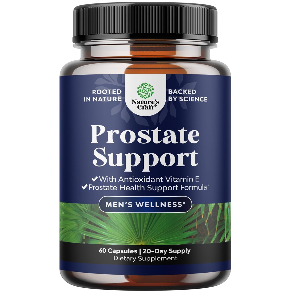 Herbal Saw Palmetto Male Supplement - Potent Pygeum 和 Saw Palmetto 提取器,配有 Beta Sitosterol 和 Green Tea Supplements 供成年男性使用,用于 Urinary Tract 支持和频繁 Urination - 60 Capsules