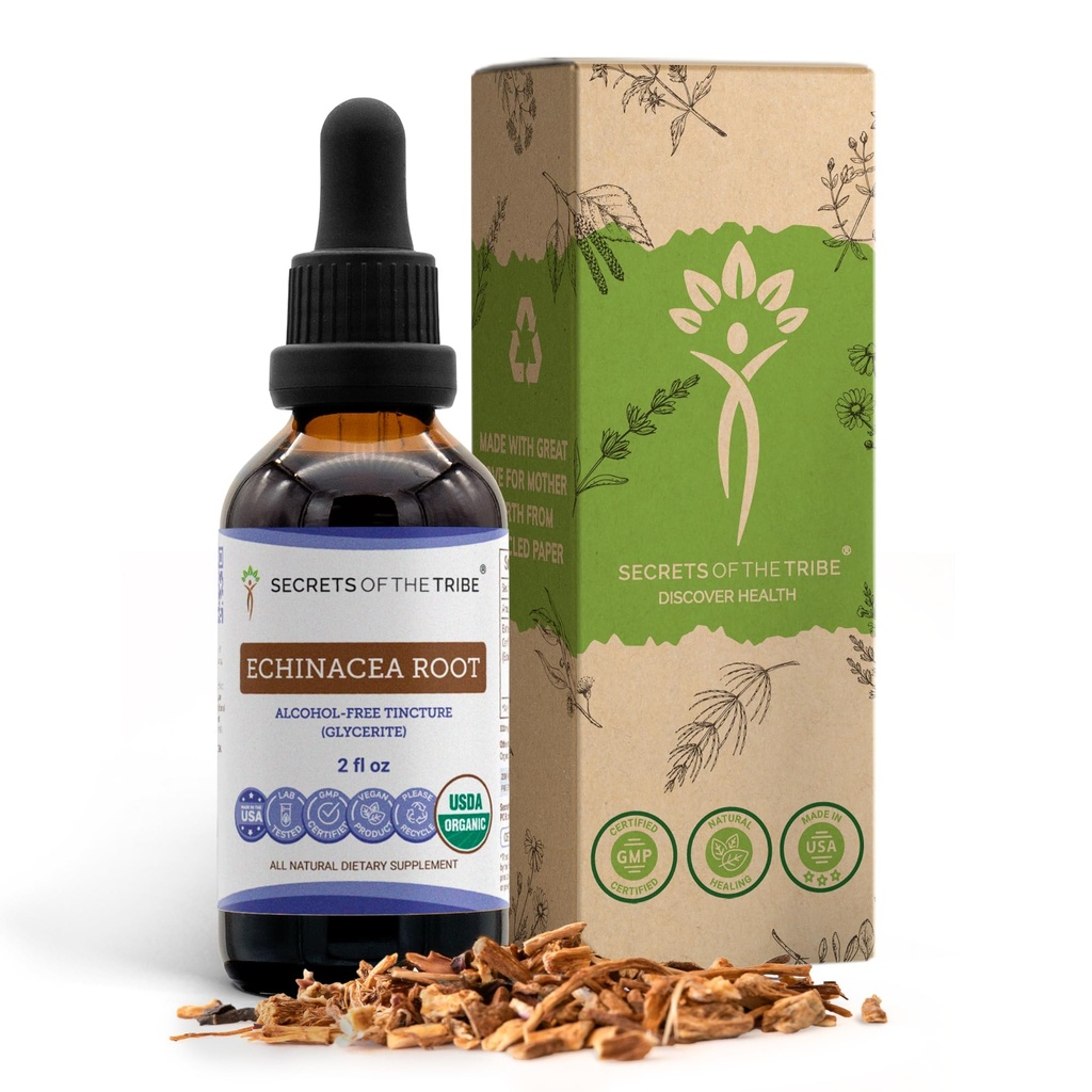 Echinacea Root USDA 有机丁香 QQ无酒精提取,高概率草药滴出,免疫系统健康 100%认证的Echinacea 有机丁香根(Echinacea Purpurea) 2 oz