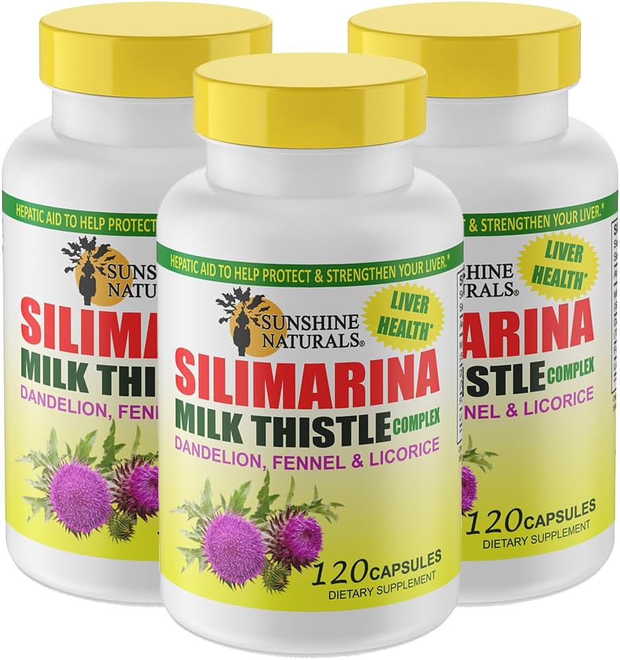 (原始内容存档于2018-09-29). Sunshine Naturals Milk Thetle Complex. 肝脏健康支持,解毒,抗氧化剂防御,自然肝功能增强. 促进消化健康 600 mg. 120 capsules. 3号包