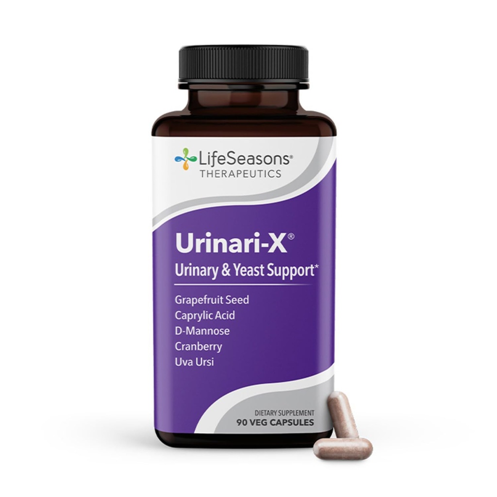 Urinari-X - Urinary Tract Support - 快速代理 UTI 救济 - 健康Bladder功能和豁免的维生素补充 - D-Mannose, Cranberry, Caprylic Acid, Uva Ursi & Grapefe果 - 90 Capsules