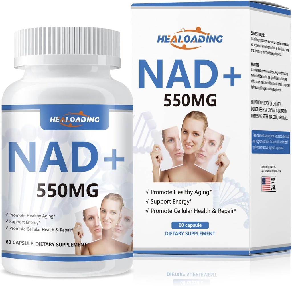 NAD 妇女唇膏:NAD+ 补充Resveratrol 550MG支持细胞修复支持 能源和健康老化