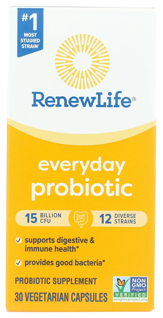 每天更新生命 Probiotic Capsules, Daily Supplements 支持尿液、消化和免疫健康, L. Rhamnosus GG, 乳制品、大豆和无葡萄糖, 15亿 CPU, 30 Counter