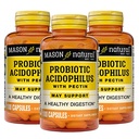 MASON NATURAL Acidophilus, 150天供应,支持与Pectin & Calcium的规律性和正常消化, 100 Capsules (第3包)