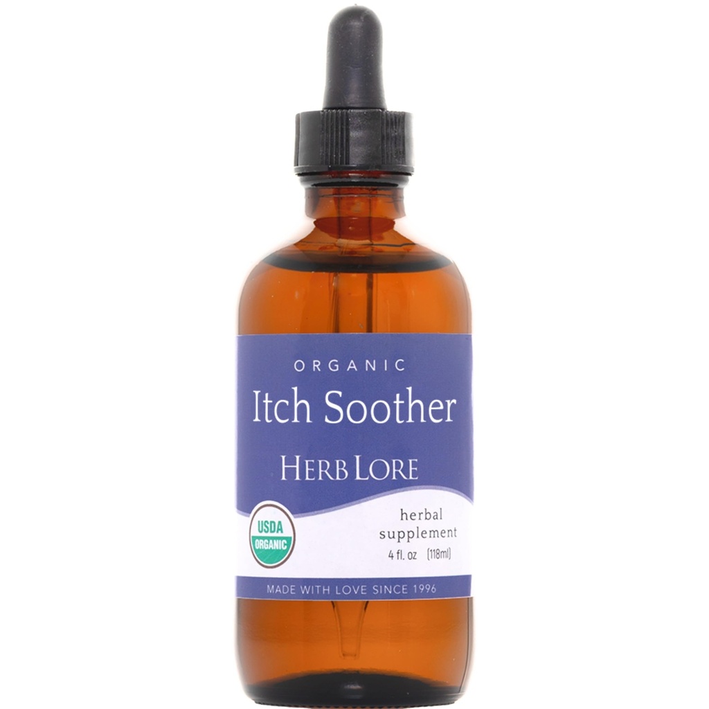 Herb Lore 有机异型痒痒-Soch other Tinctures - Soothes ITCHY 妊娠皮肤与拉什,液态牛奶硝酸盐,Dandelion & 黄码头肝脏支持补充液滴(4 fl oz)