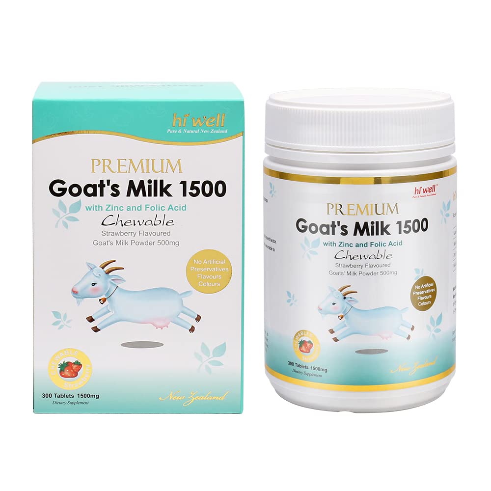 Hi Well Premium Goat's Milk 1500 300 tablets 草莓酒