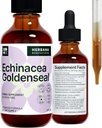 Echinacea和Goldenseal 2 fl oz 液体提取法 - 天然草药补充剂 - 免疫支持滴 - 增强睡眠 QQ助力 - 高潜力 - 45天供应