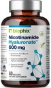 Nicotinamide Hyaluronate 600 mg 60 Vcaps - 天然氟-无氟 → Gluten-free Nicotinic Amide Niacin → Hyaluronic Acid → 支持皮肤健康 → 健康细胞修复支持