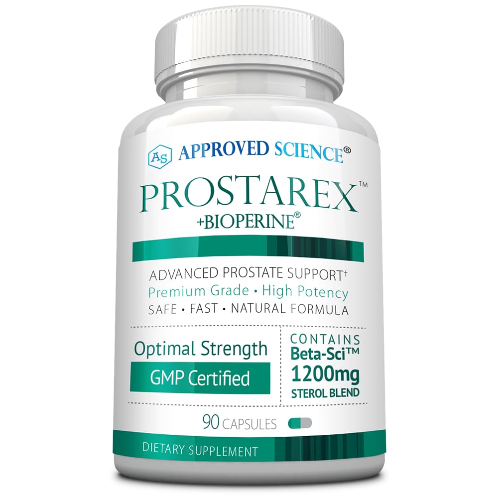 已核准的科学 Prostarex - 前列腺补充剂 - Saw Palmetto, 1200mg Beta-Sitostrool, Bioperine - 90 Capsules - 1个月供应量