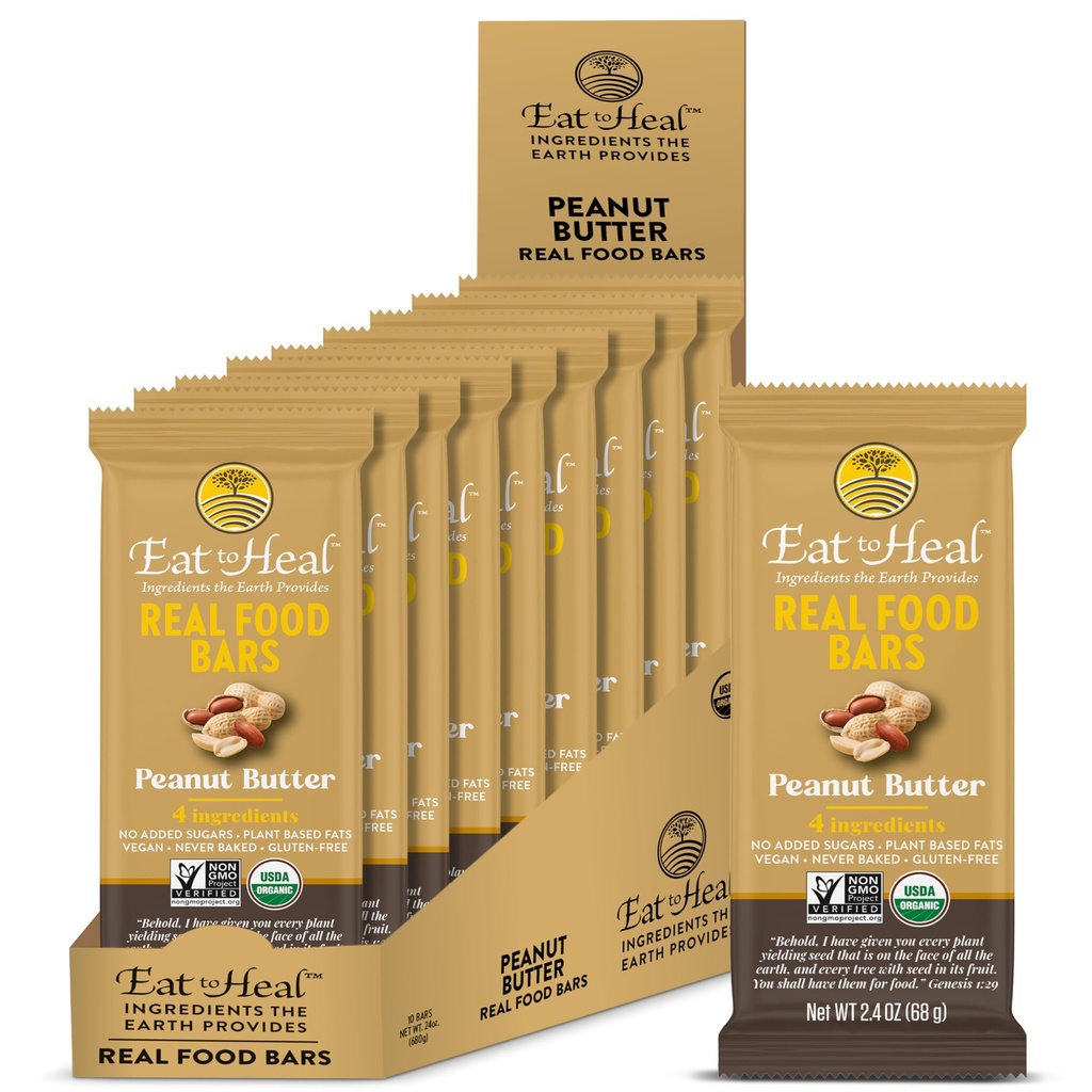 (原始内容存档于2018-09-21). Eat To Heal Partian Butter Real Food Bar - Organization Vegan 健康高蛋白棒 - 低糖食用替代,非转基因生物,永不烘焙,基于植物,Gluten Free - Crafed to Enjoy, not Sit on Shelves).