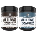 左岸性能 巧克力 MCT 油粉和Collagen Peptides, 1lb + 未味 MCT 油粉和Collagen Peptides, 1lb