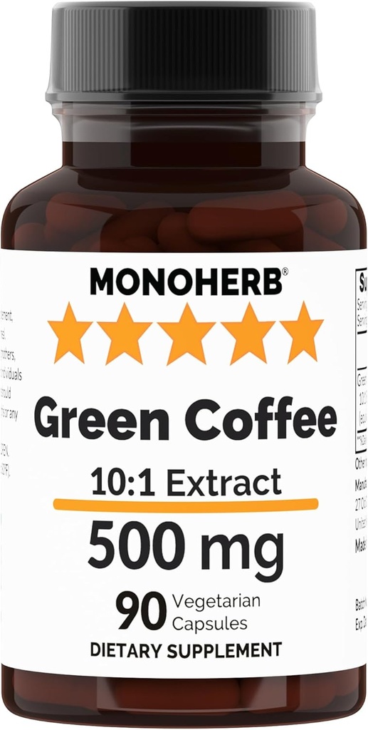 MONOHERB 绿色咖啡抽取500毫克-90毫克蔬菜卡普尔