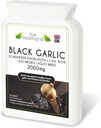 Gluten-Free Odorless Black Garlic Supplement – 从新鲜的大蒜块集中的高度可能性 – Vegan & 蔬菜片 — 英国制造(1瓶)