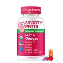 SmartyPants 有机女性多维特敏胶:Biotin,甲基folate,Omega 3(ALA),维生素D3,C,维生素B12,B6,A,K & Zinc,Inositol,Gluten Free,Vegetarian,120 Count (30天供应)