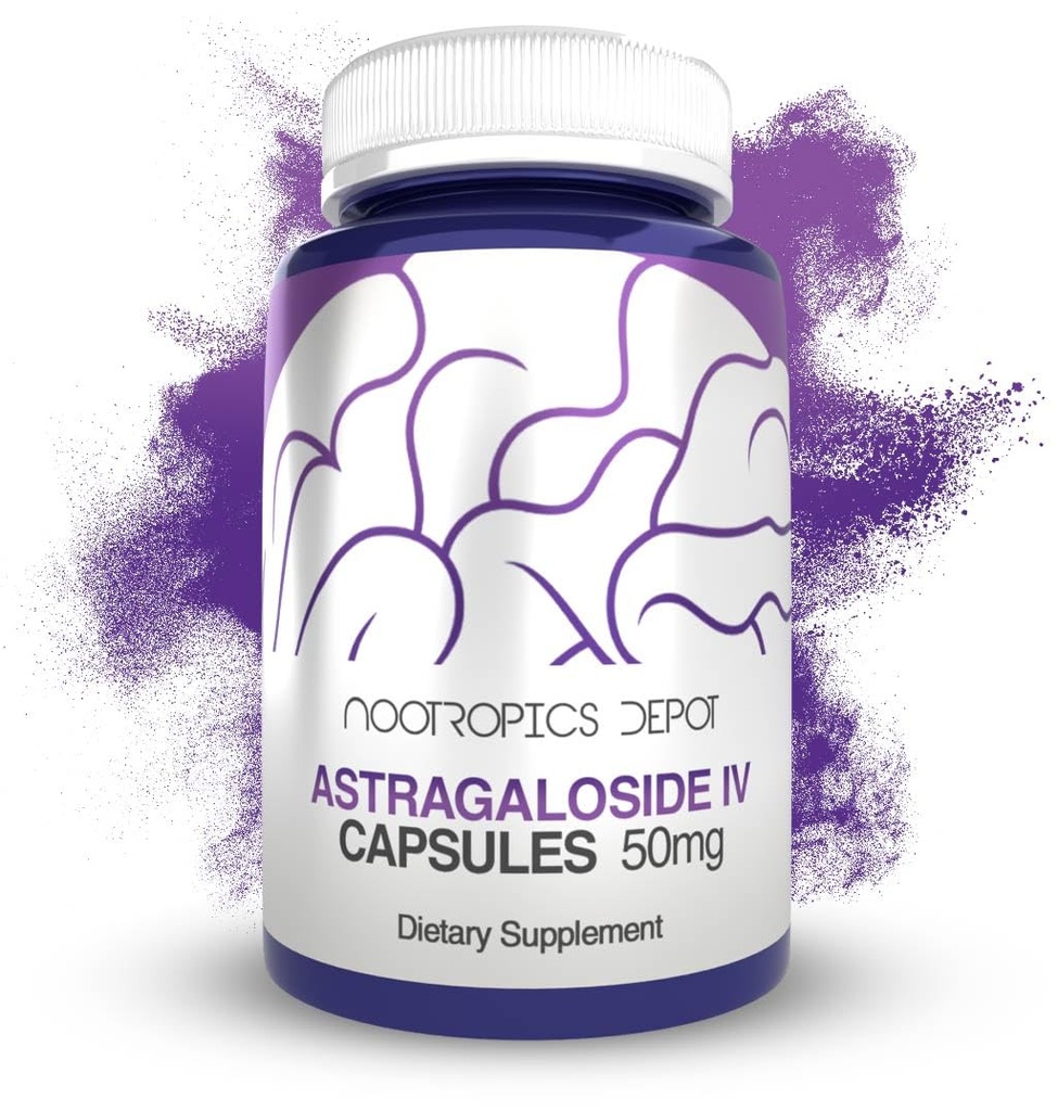 Astragaloside IV Capsules | 50 mg | Astragalus membranaceus | 30 Counter | 神经保护, 免疫支持, 长度 Telomeres