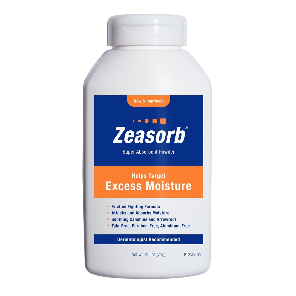 Zeasorb 预防超级吸附过量的摩擦粉来预防Chafing & Itching, 2.5 Oz
