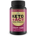 3X大结果 - Keto + ACV 解毒清洁 - 3个月供应 - 身体解毒 - Colon Cleanse - 高级解毒清洁公式 配有纤维 - 支持消化和免疫健康