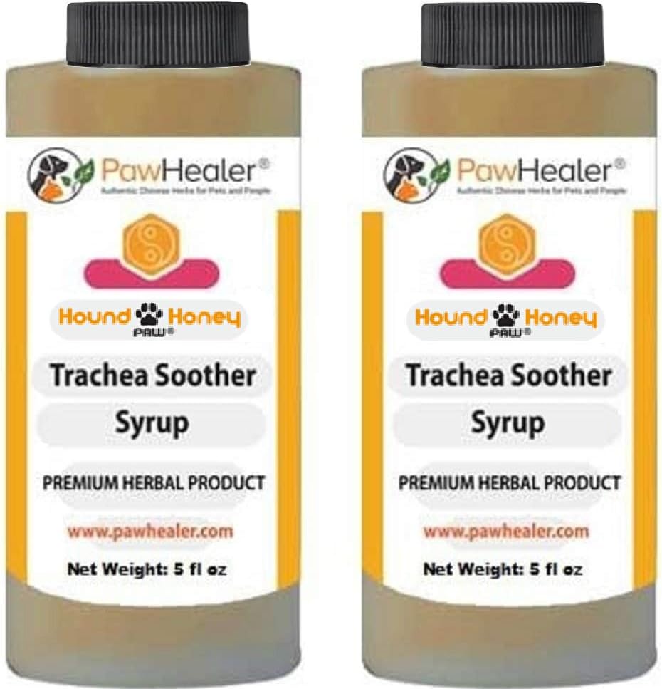 PawHealer Trachea Soother Syrup 2 PAK Hond Honey - 对折叠的Trachea症状的天然草药补救措施 - 味道好 - 易于管理(5 fl oz/ea).